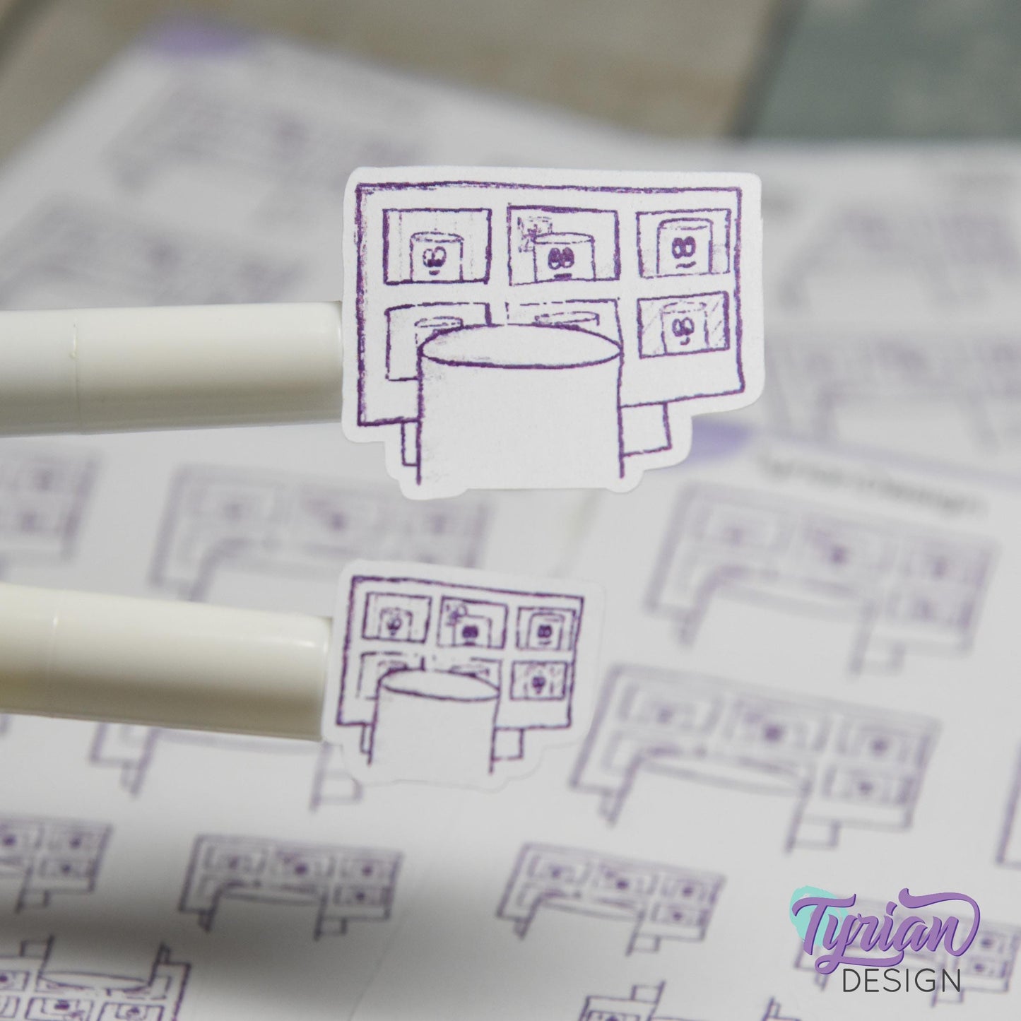 Virtual Meeting Stickers | 9 Stickers | 2 sizes | Marshmallow stickers