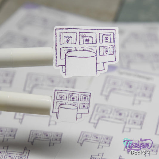 Virtual Meeting Stickers | 9 Stickers | 2 sizes | Marshmallow stickers