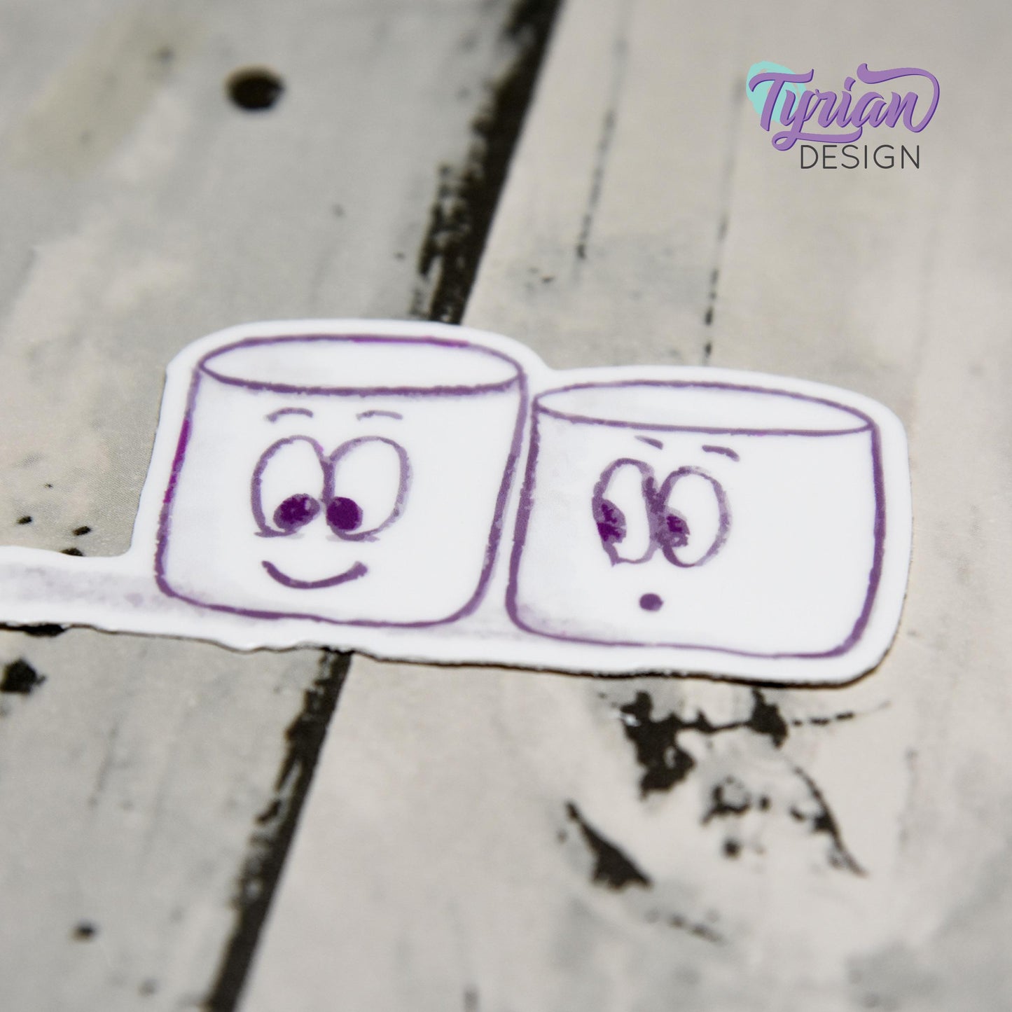 BFF Friends Sticker | Waterproof, Weatherproof & Durable | 2.5" x 1.2" | Tumbler Sticker | Dishwasher Safe | Sketchy Mellows Sticker