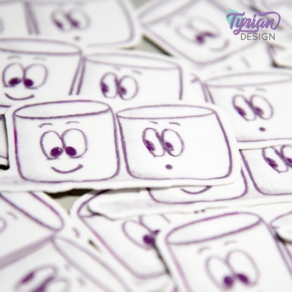 BFF Friends Sticker | Waterproof, Weatherproof & Durable | 2.5" x 1.2" | Tumbler Sticker | Dishwasher Safe | Sketchy Mellows Sticker