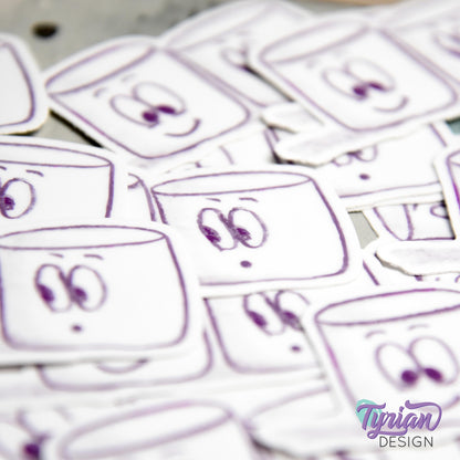 BFF Friends Sticker | Waterproof, Weatherproof & Durable | 2.5" x 1.2" | Tumbler Sticker | Dishwasher Safe | Sketchy Mellows Sticker