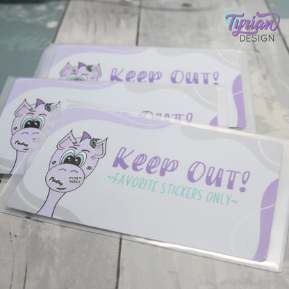 Keep Out! Favorite Stickers Only | Small Reusable Sticker Envelope | 5.5" x3.5"