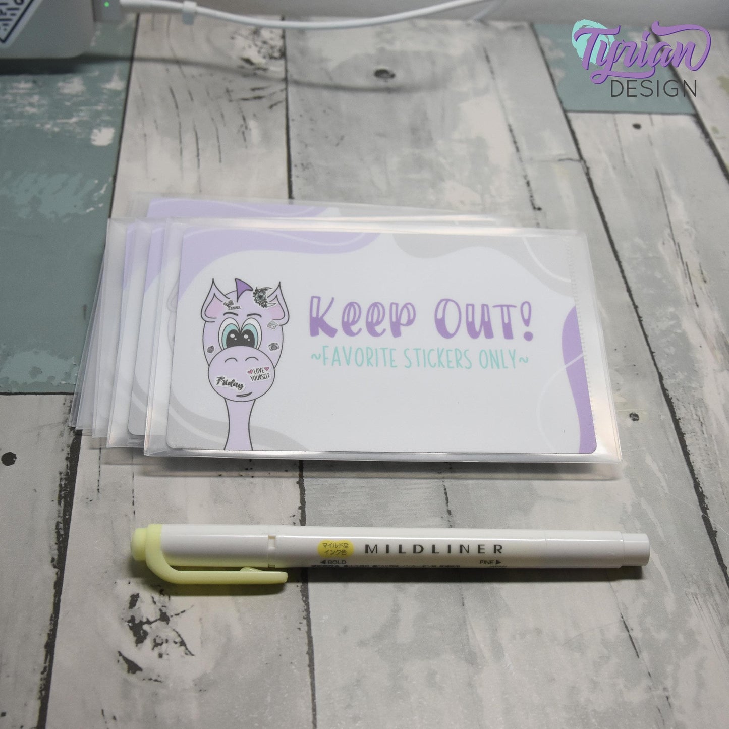 Keep Out! Favorite Stickers Only | Small Reusable Sticker Envelope | 5.5" x3.5"