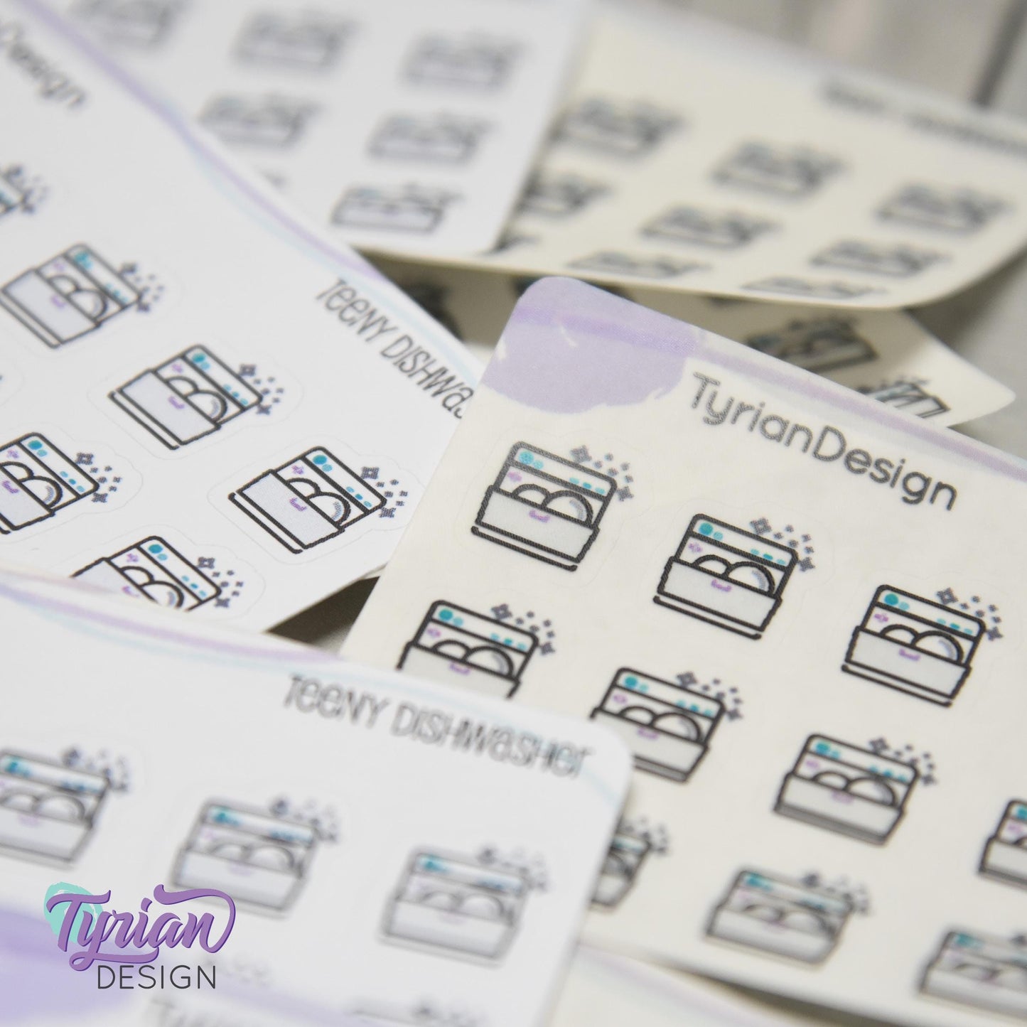 Dishwasher Stickers | 18 stickers | .48 x .5" each