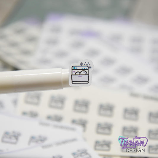 Dishwasher Stickers | 18 stickers | .48 x .5" each