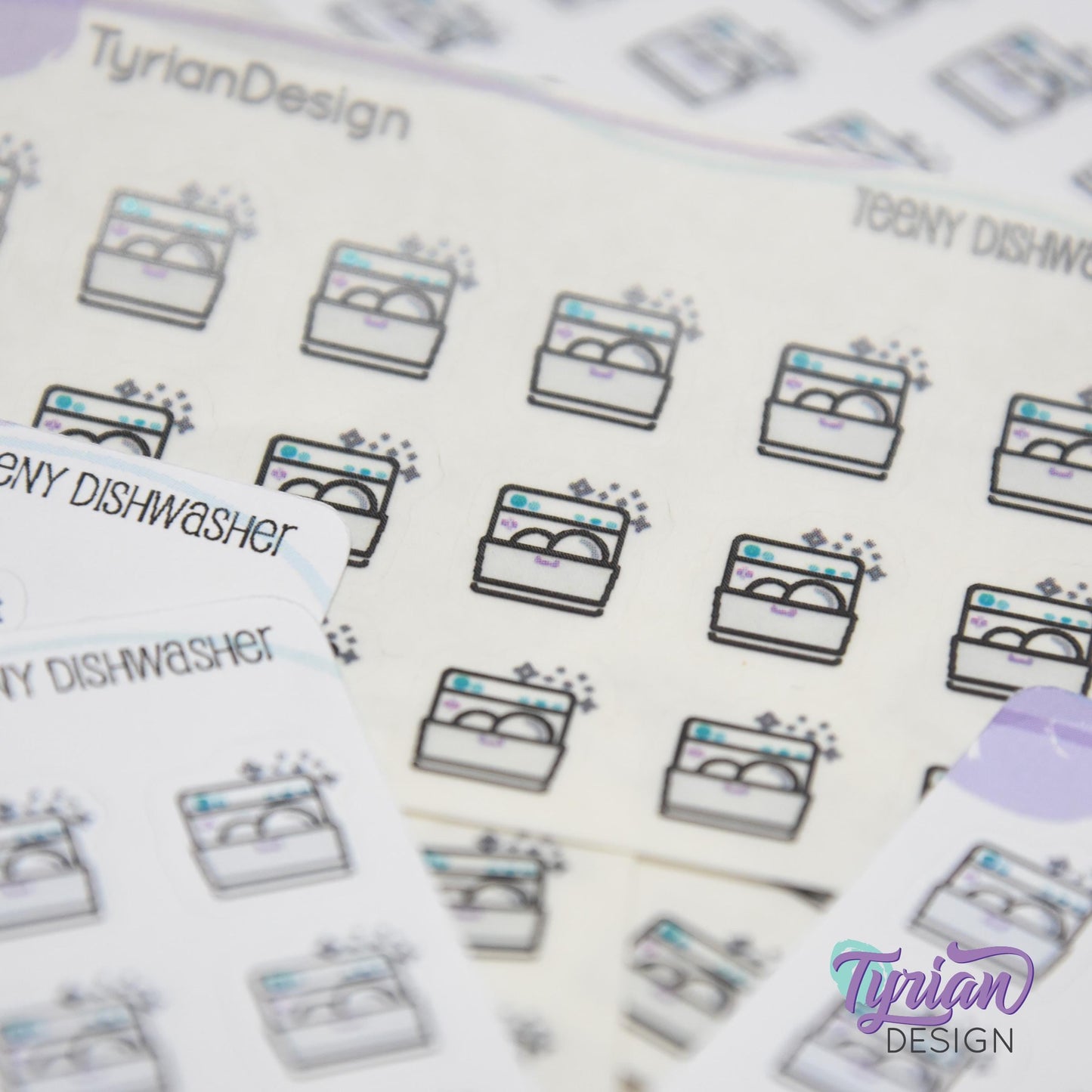Dishwasher Stickers | 18 stickers | .48 x .5" each