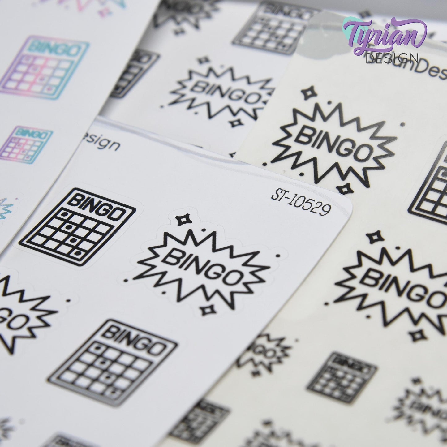 Bingo Stickers | 16 Stickers | 2 sizes | 2 Styles.