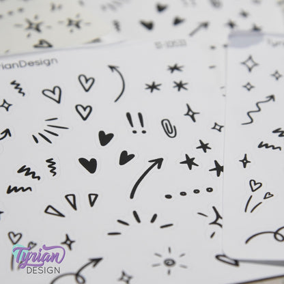 Planner Doodle Stickers | 42 Mini Stickers