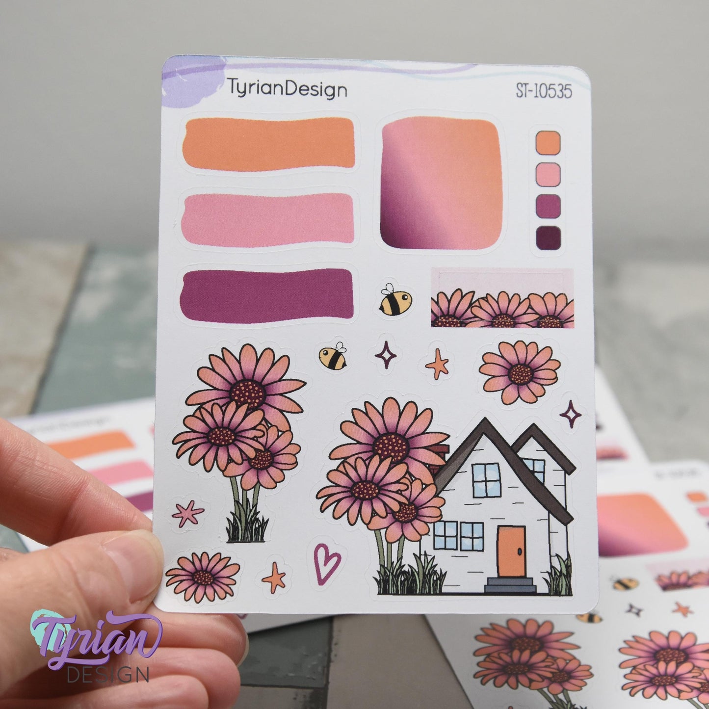 African Daisy Flower House Journal Stickers | 18 Stickers