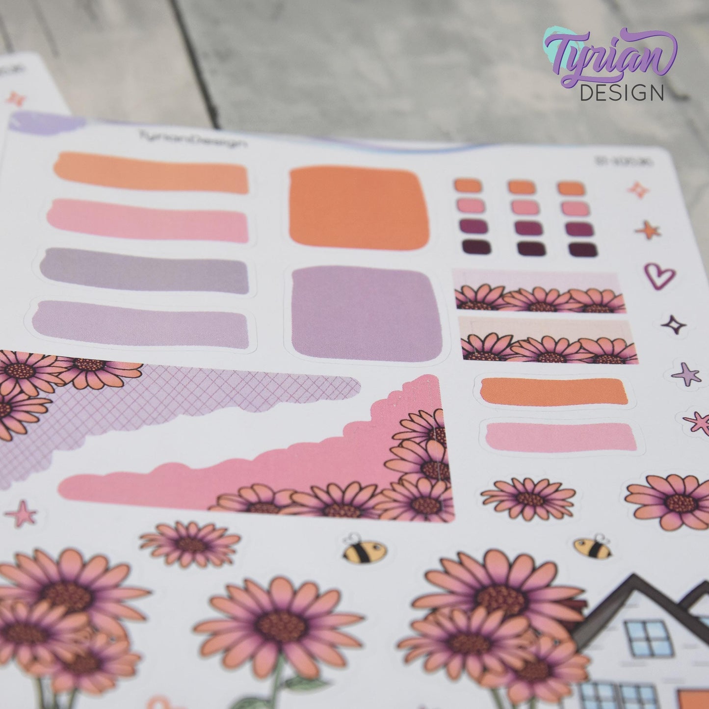 African Daisy House Journal Stickers  | 34 Stickers