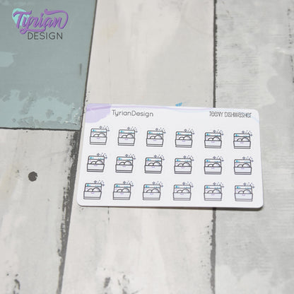 Dishwasher Stickers | 18 stickers | .48 x .5" each