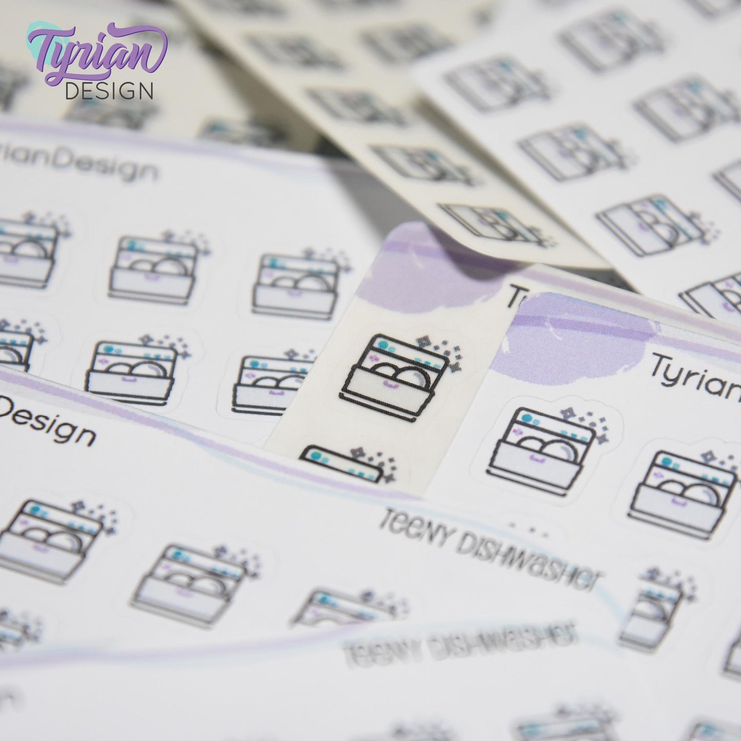 Dishwasher Stickers | 18 stickers | .48 x .5" each