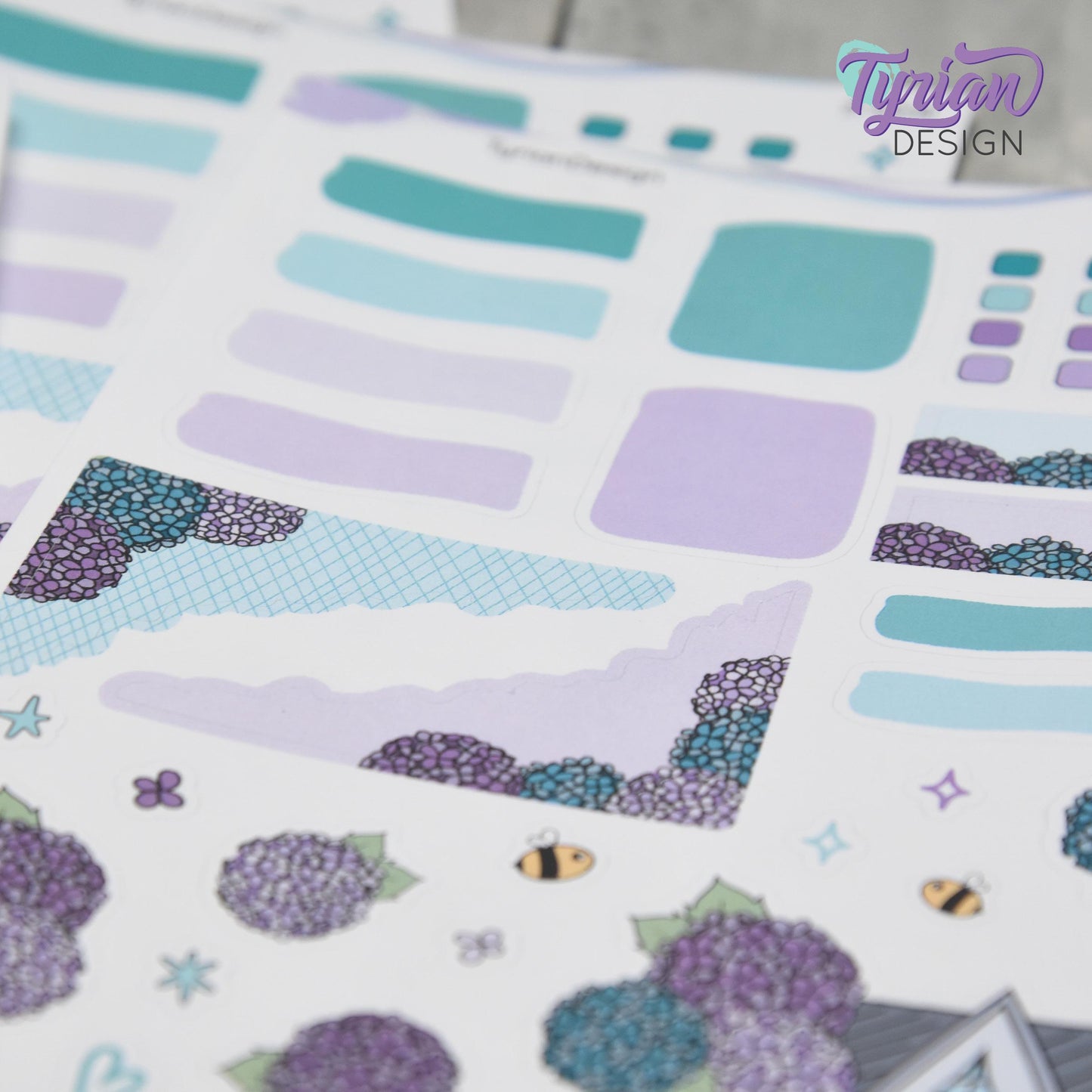 Hydrangea House Journal Stickers  | 38 Stickers | 5x7" Sheet