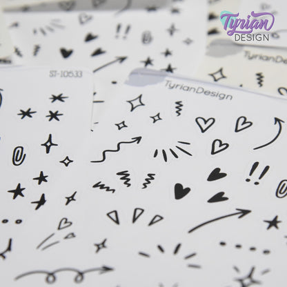 Planner Doodle Stickers | 42 Mini Stickers