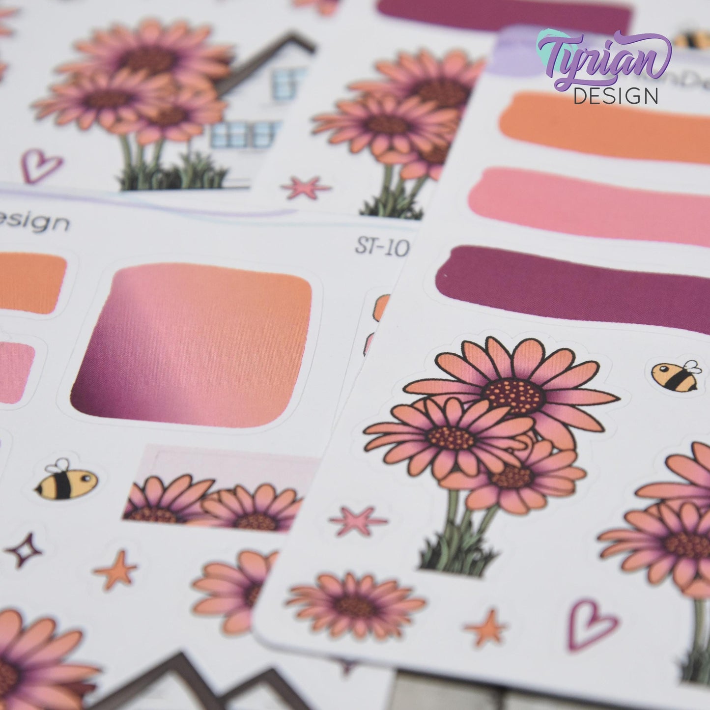 African Daisy Flower House Journal Stickers | 18 Stickers