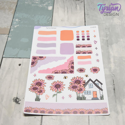 African Daisy House Journal Stickers  | 34 Stickers