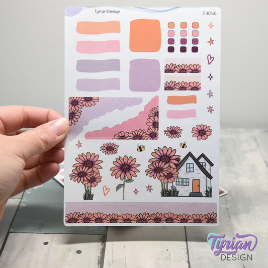 African Daisy House Journal Stickers  | 34 Stickers