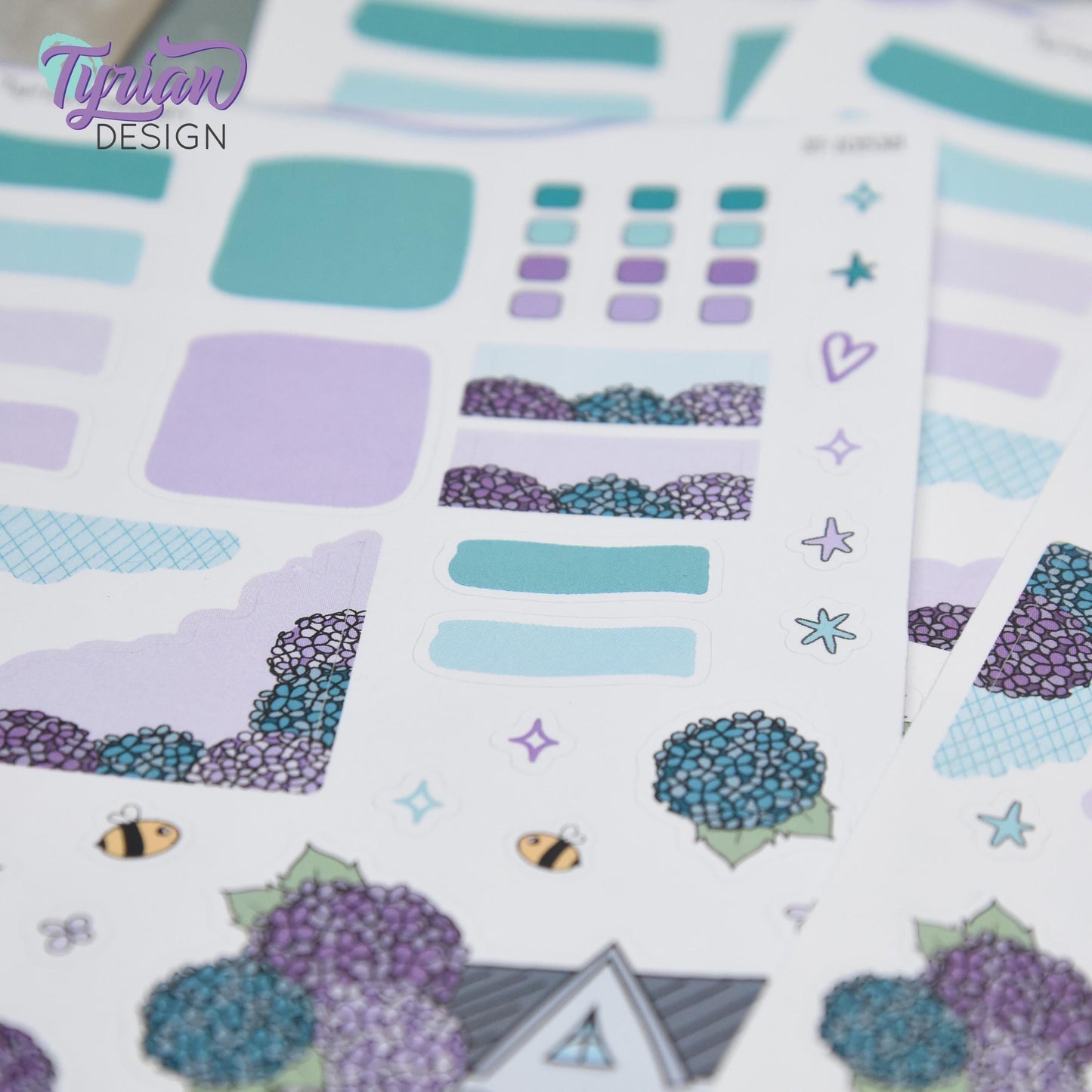 Hydrangea House Journal Stickers  | 38 Stickers | 5x7" Sheet