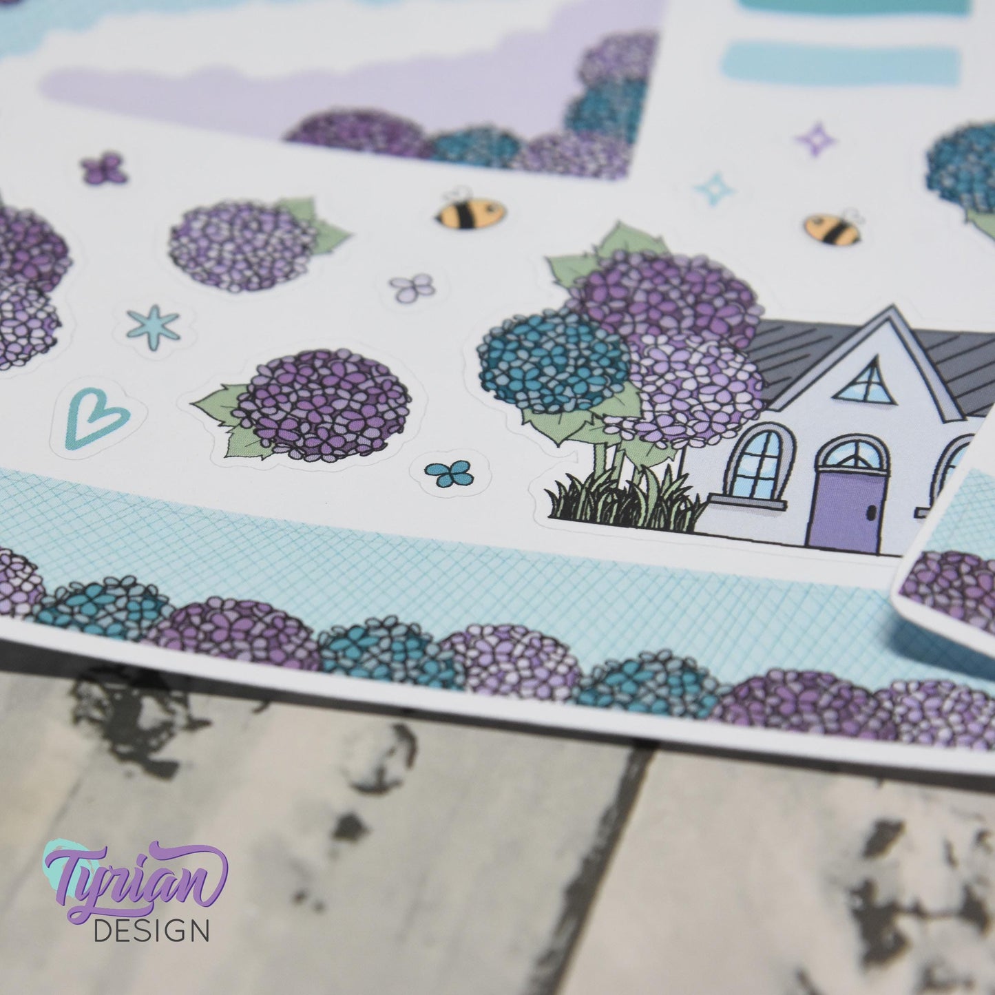 Hydrangea House Journal Stickers  | 38 Stickers | 5x7" Sheet