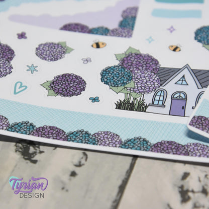 Hydrangea House Journal Stickers  | 38 Stickers | 5x7" Sheet