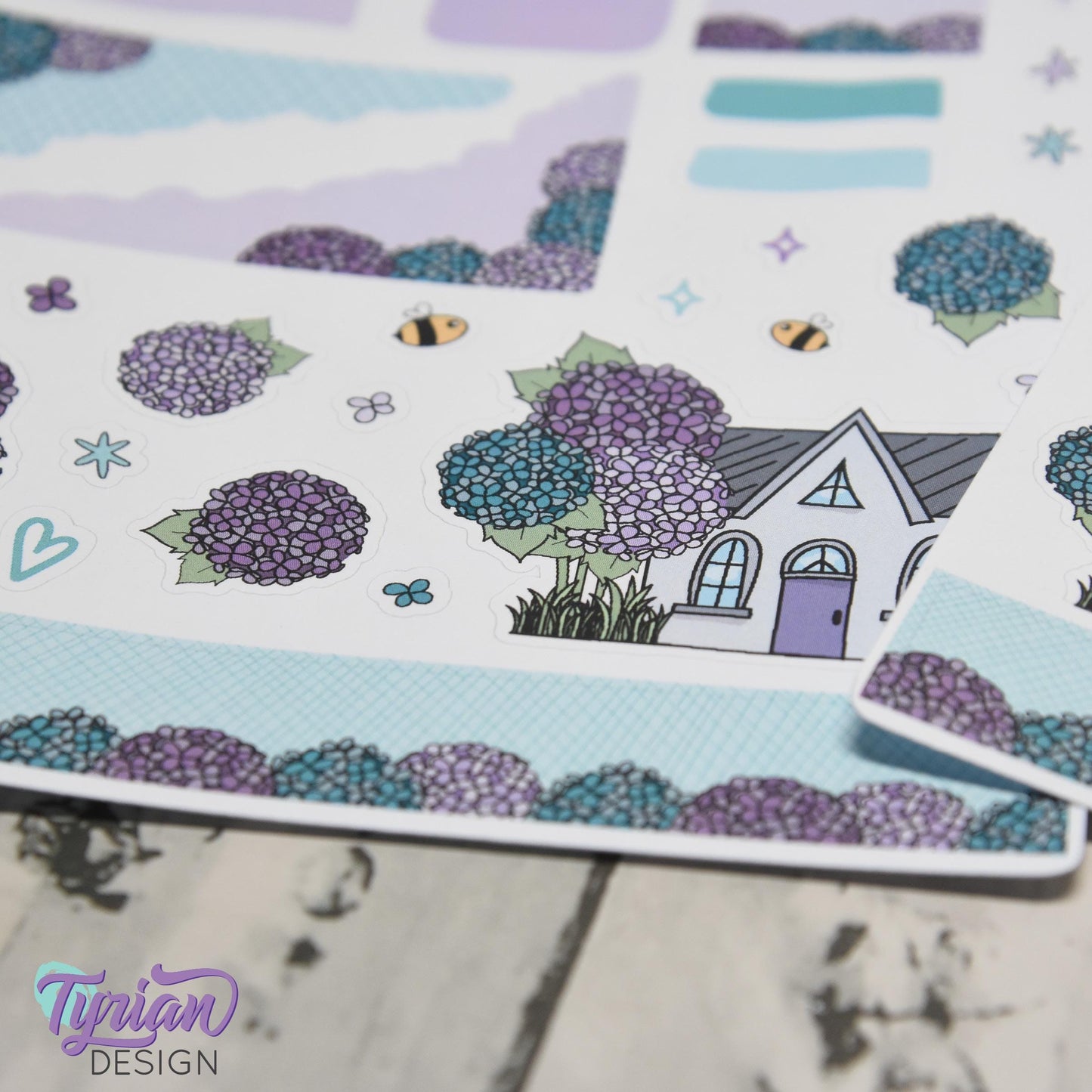 Hydrangea House Journal Stickers  | 38 Stickers | 5x7" Sheet