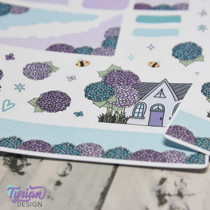 Hydrangea House Journal Stickers  | 38 Stickers | 5x7" Sheet
