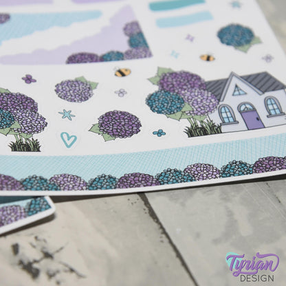 Hydrangea House Journal Stickers  | 38 Stickers | 5x7" Sheet