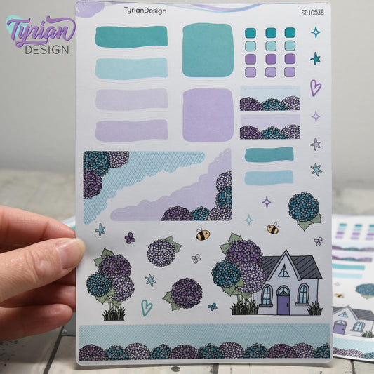 Hydrangea House Journal Stickers  | 38 Stickers | 5x7" Sheet