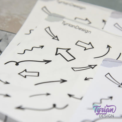 Planner Doodle Stickers | 20 Arrow Stickers