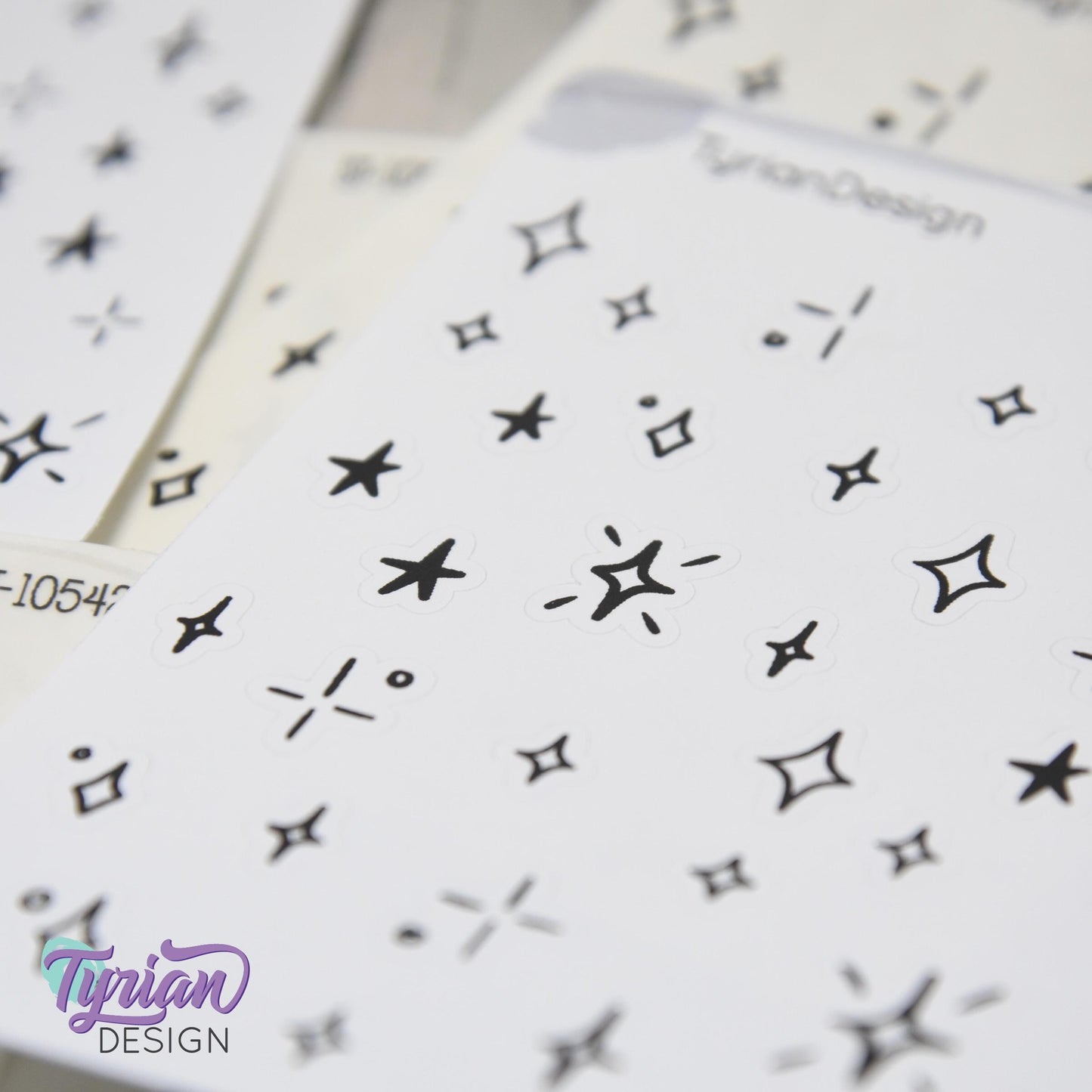 Planner Doodle Stickers | 38 Star Stickers | Variety of Stars | Various Sizes