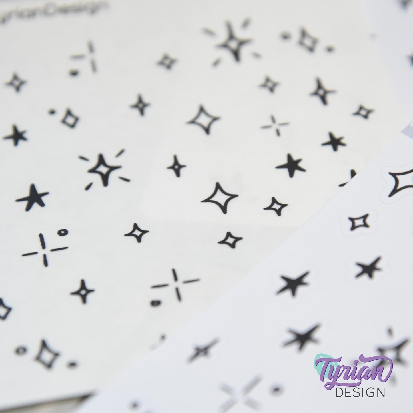 Planner Doodle Stickers | 38 Star Stickers | Variety of Stars | Various Sizes