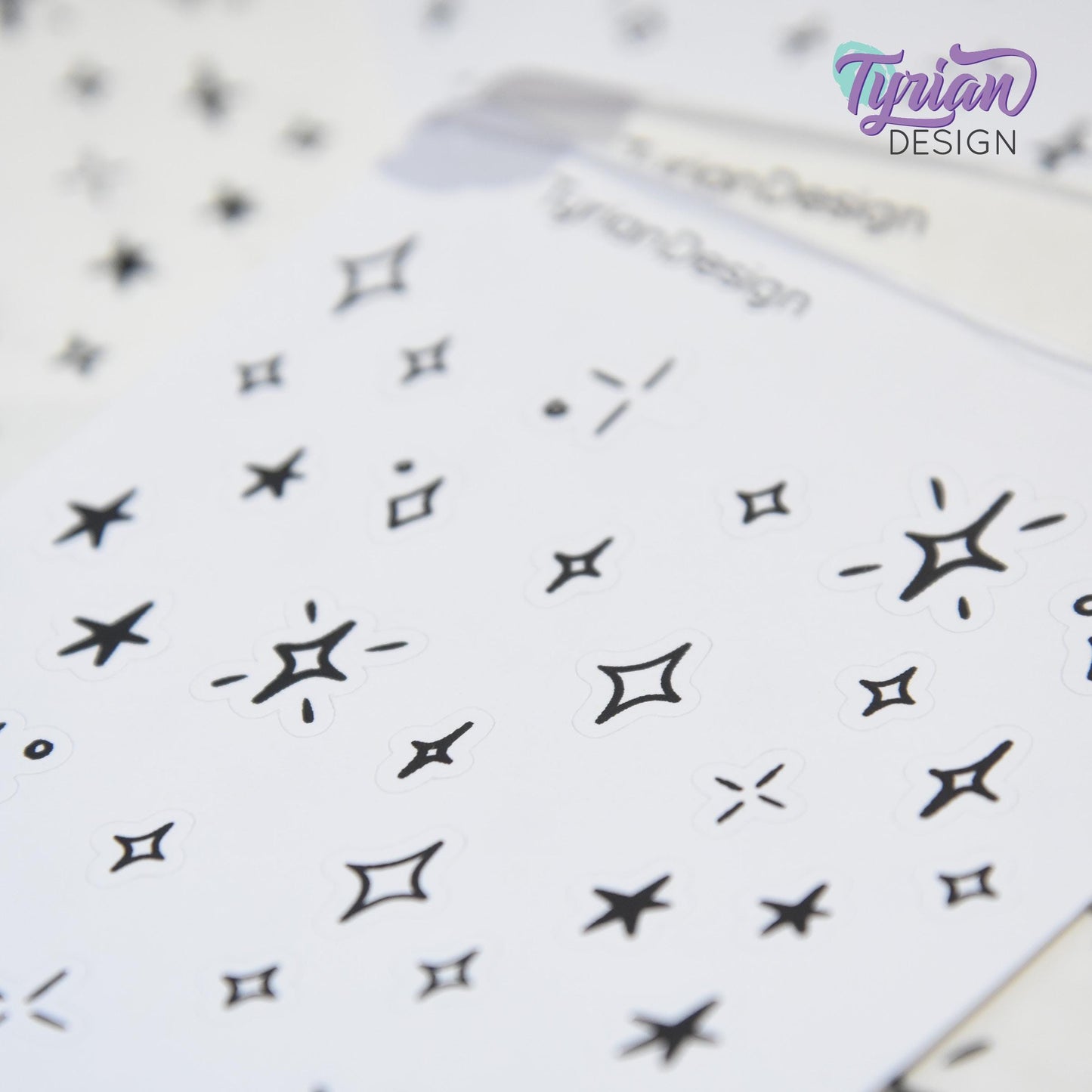 Planner Doodle Stickers | 38 Star Stickers | Variety of Stars | Various Sizes
