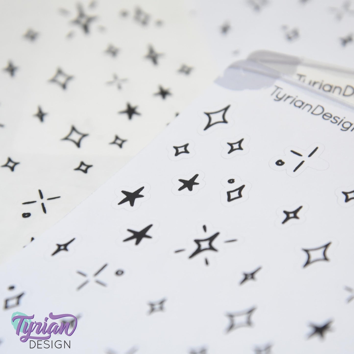 Planner Doodle Stickers | 38 Star Stickers | Variety of Stars | Various Sizes