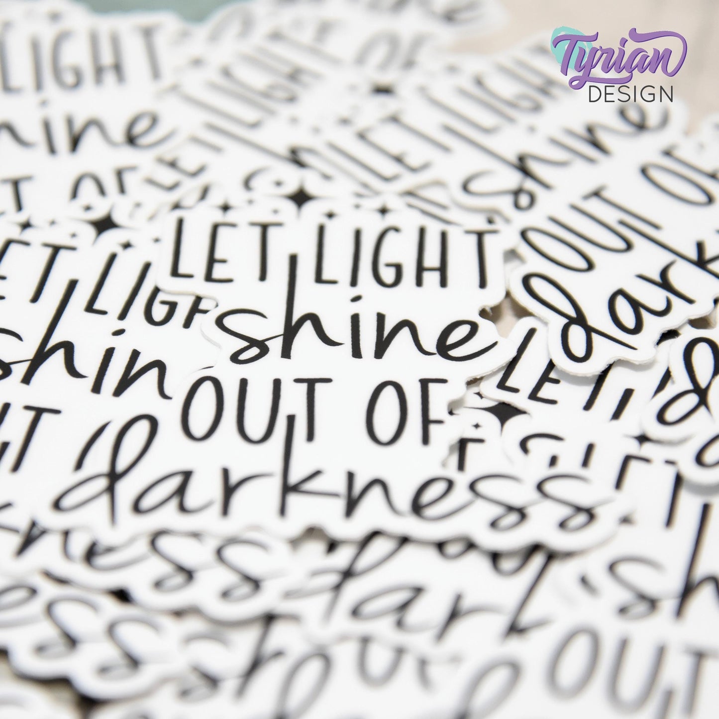 Let Light Shine out of Darkness Vinyl Sticker | Bible Verse Sticker | Light Shine Sticker | High quality weather proof vinyl | 2.28 x 2.5 in