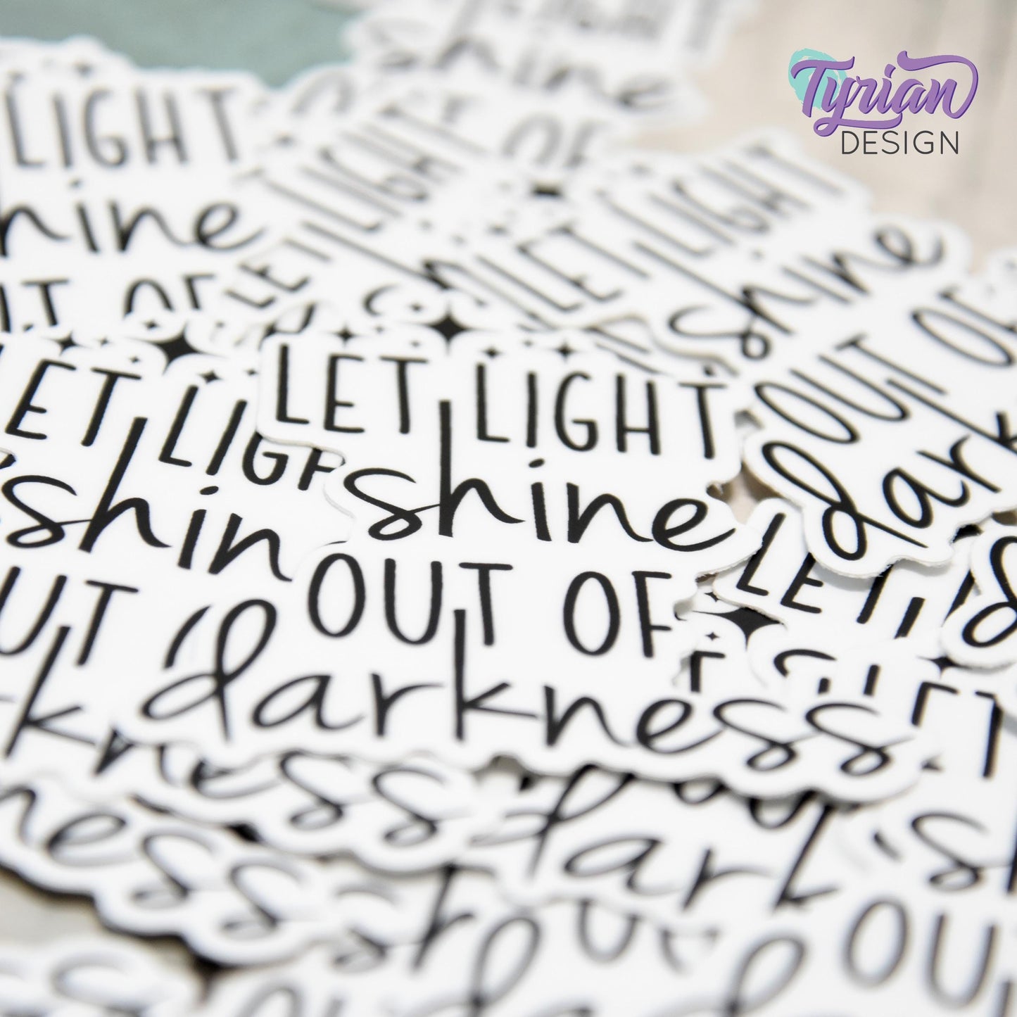 Let Light Shine out of Darkness Vinyl Sticker | Bible Verse Sticker | Light Shine Sticker | High quality weather proof vinyl | 2.28 x 2.5 in