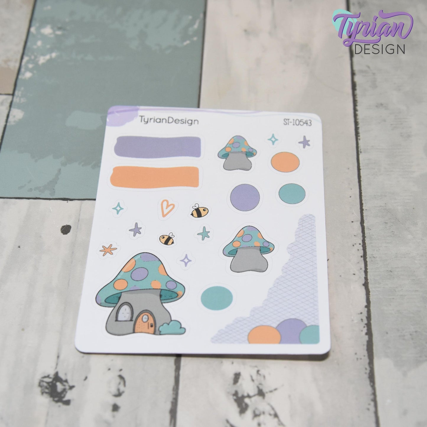 Mushroom House Journal Stickers | 20 Stickers  3.5x4.5" Sheet