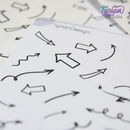 Planner Doodle Stickers | 20 Arrow Stickers