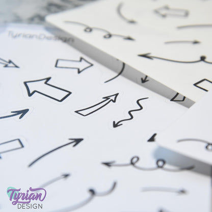 Planner Doodle Stickers | 20 Arrow Stickers