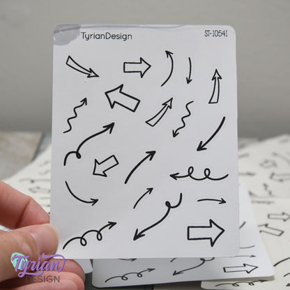 Planner Doodle Stickers | 20 Arrow Stickers