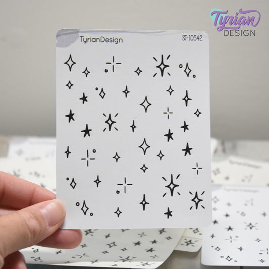 Planner Doodle Stickers | 38 Star Stickers | Variety of Stars | Various Sizes