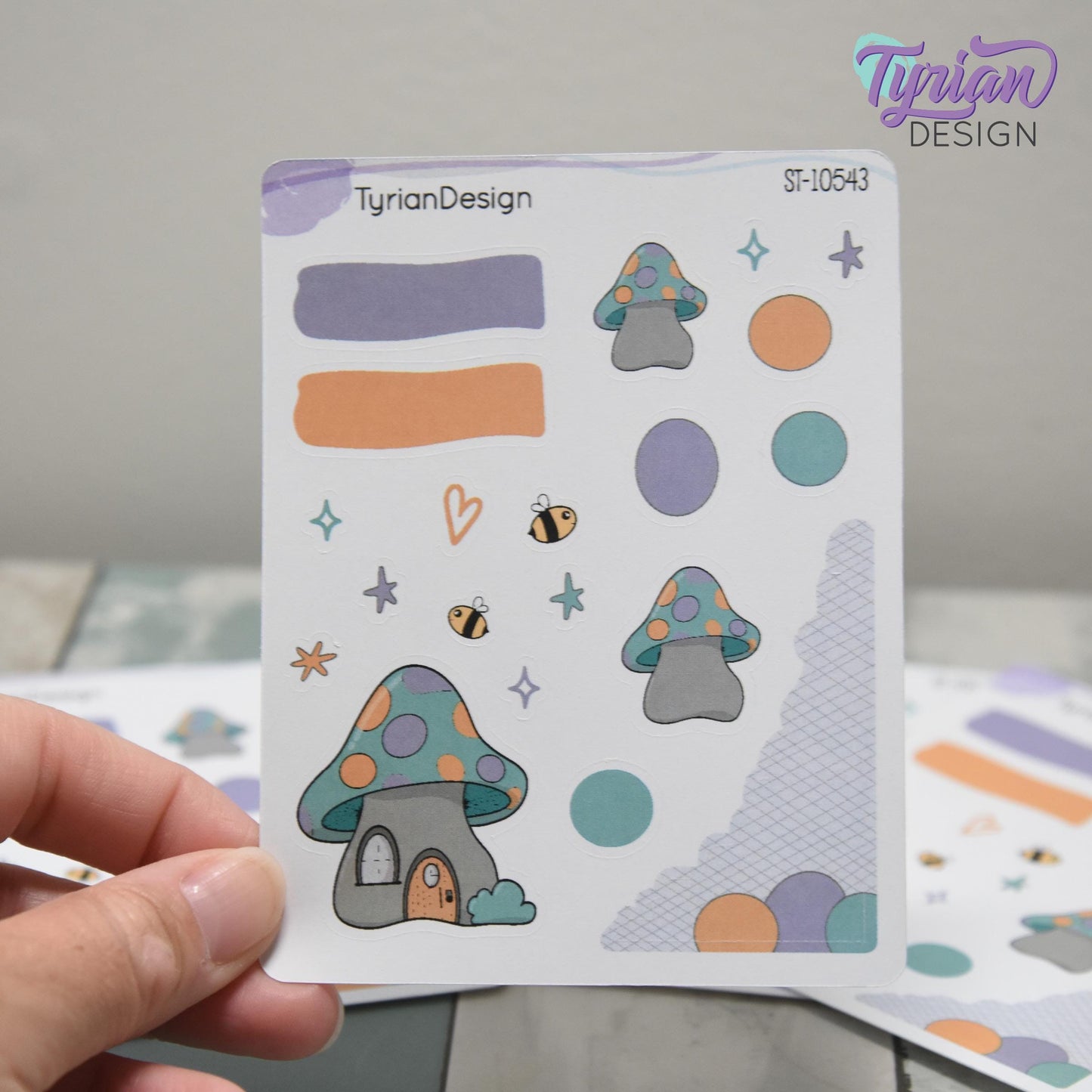 Mushroom House Journal Stickers | 20 Stickers  3.5x4.5" Sheet