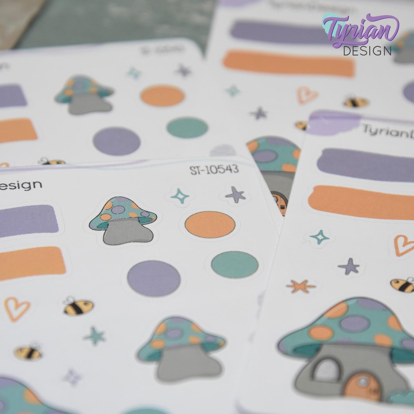 Mushroom House Journal Stickers | 20 Stickers  3.5x4.5" Sheet