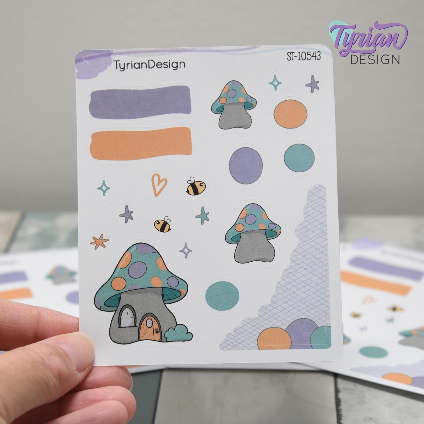 Mushroom House Journal Stickers | 20 Stickers  3.5x4.5" Sheet