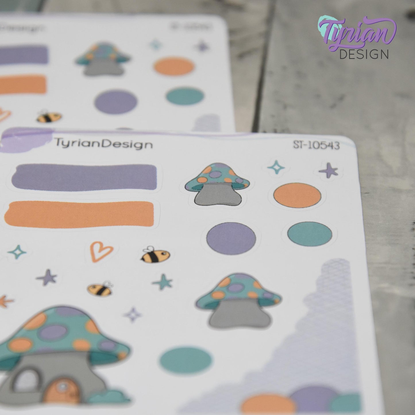 Mushroom House Journal Stickers | 20 Stickers  3.5x4.5" Sheet