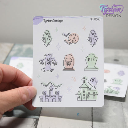 Pastel Halloween Stickers | 12 Stickers