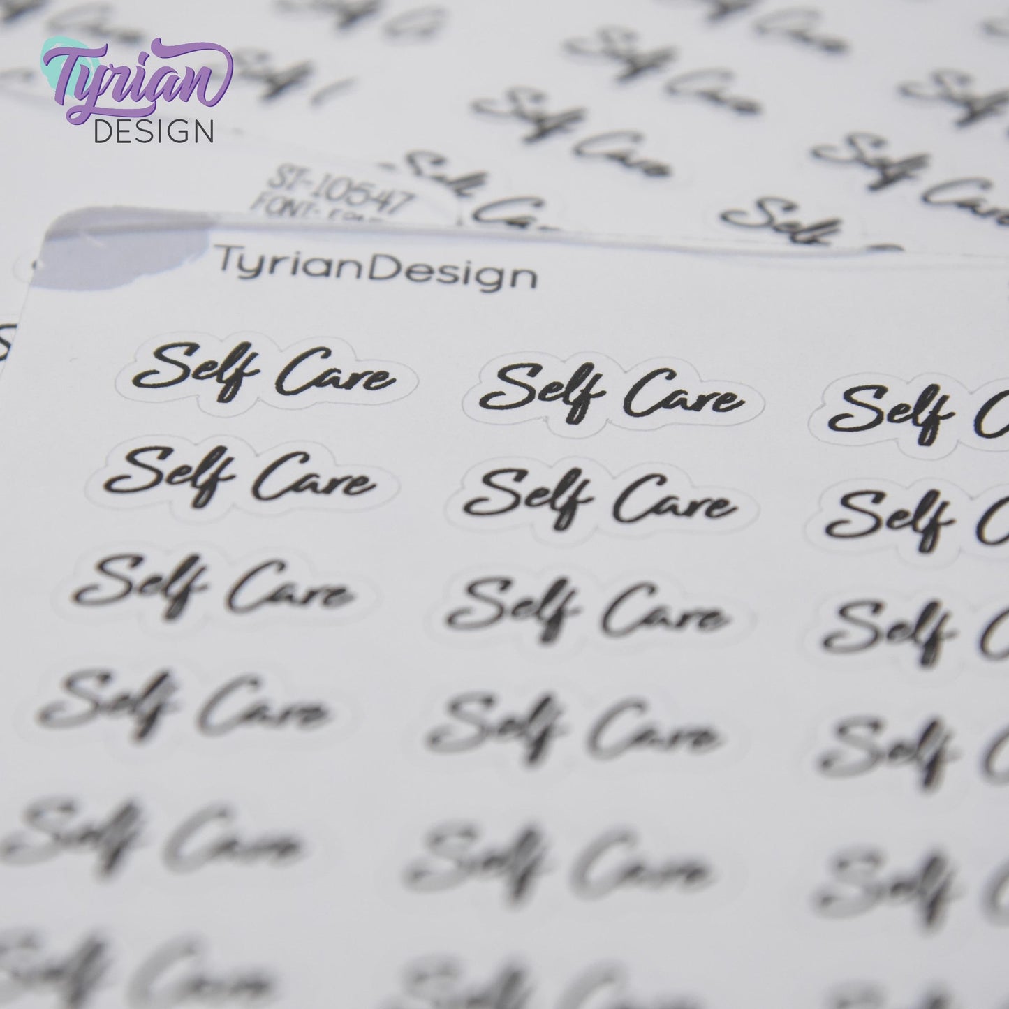 Self Care Stickers | 24 Stickers | .86" x .4"  Each | Randi Font.