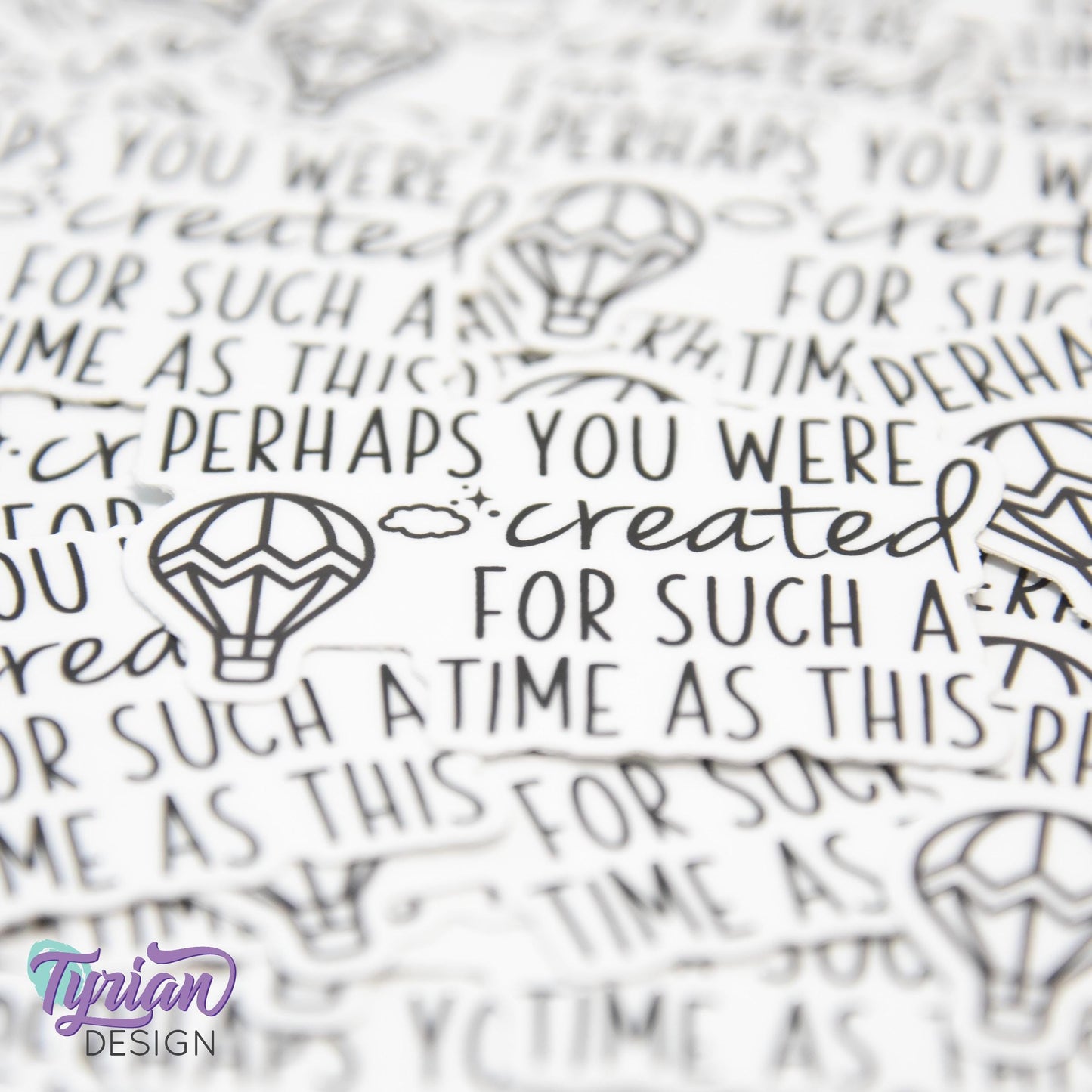 Perhaps You Were Created for Such A Time as This  Vinyl Sticker | Bible Sticker | High quality weather proof vinyl | 2.5x 1.7 in