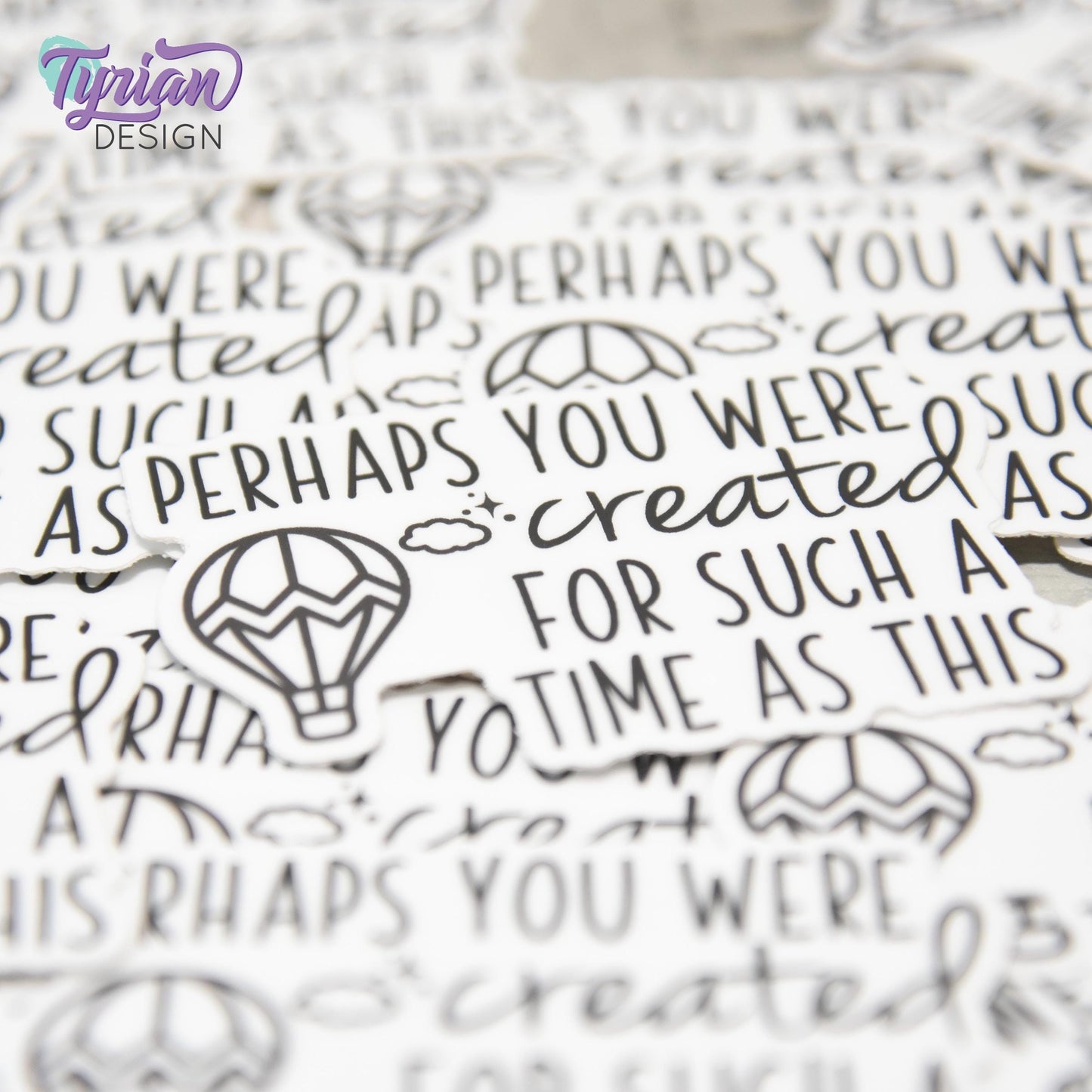 Perhaps You Were Created for Such A Time as This  Vinyl Sticker | Bible Sticker | High quality weather proof vinyl | 2.5x 1.7 in