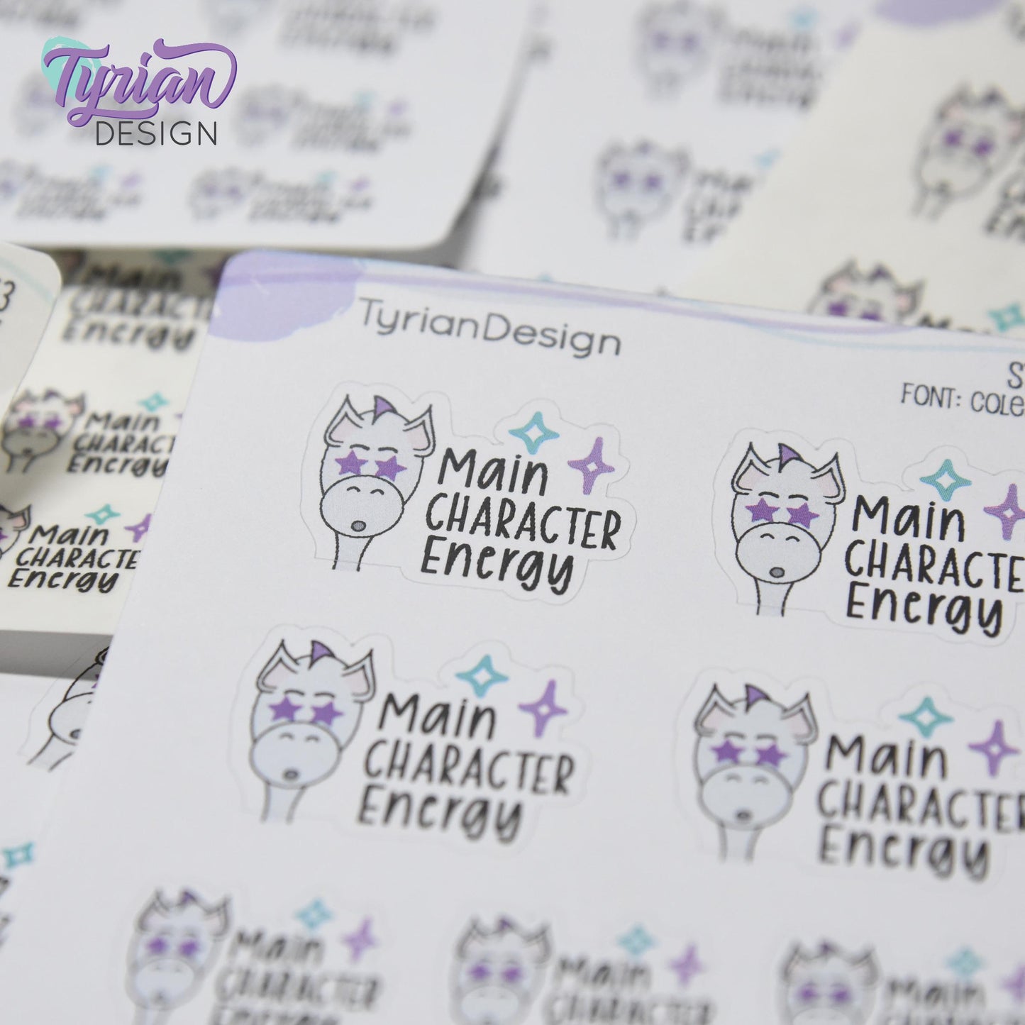 Main Character Energy Stickers | 10 Stickers | 2 sizes  | Dragon Sass Stickers