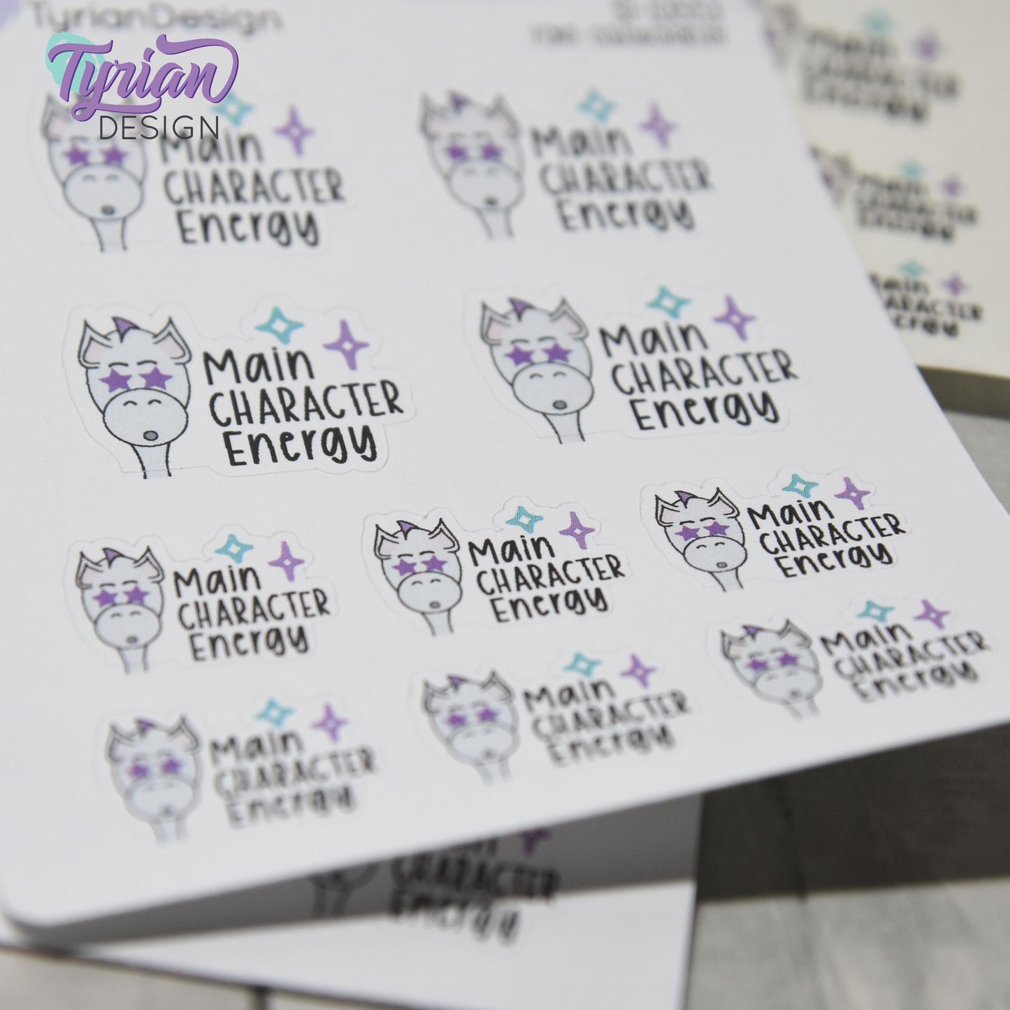 Main Character Energy Stickers | 10 Stickers | 2 sizes  | Dragon Sass Stickers